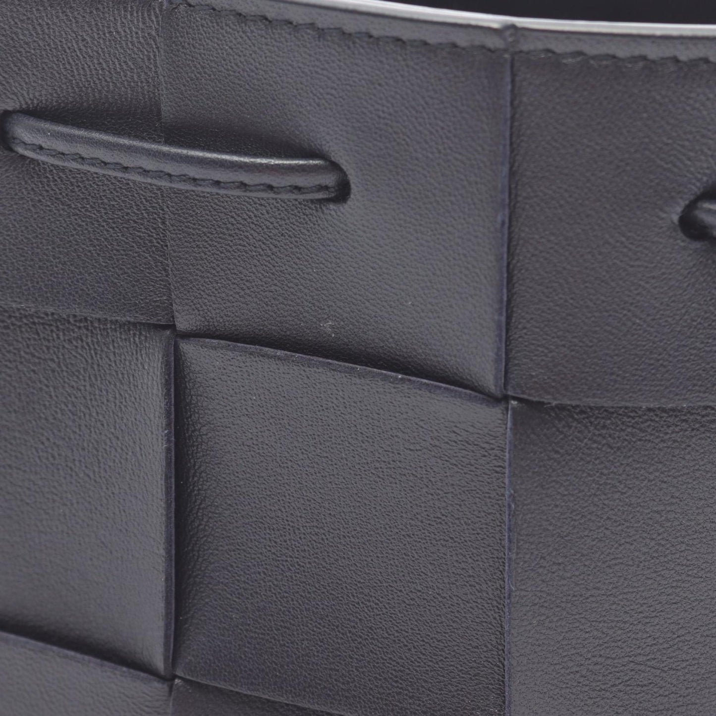 Bottega Veneta Cassette Mini Crossbody Bucket Shoulder Bag in Navy Leather