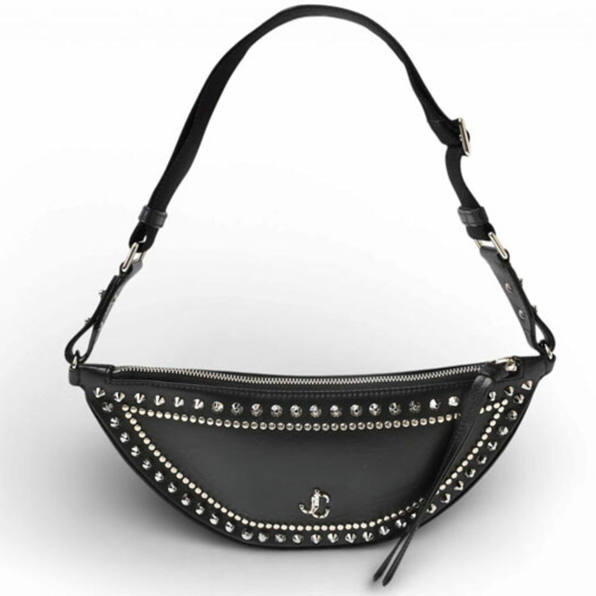 Jimmy Choo body bag, JIMMY CHOO Varenne JC studs, black — Like New