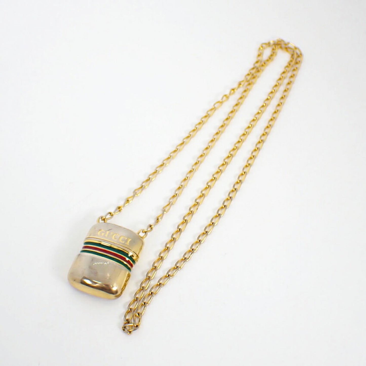 GUCCI Gucci Jelly Line Bottle Motif Case-Shaped Pendant Necklace