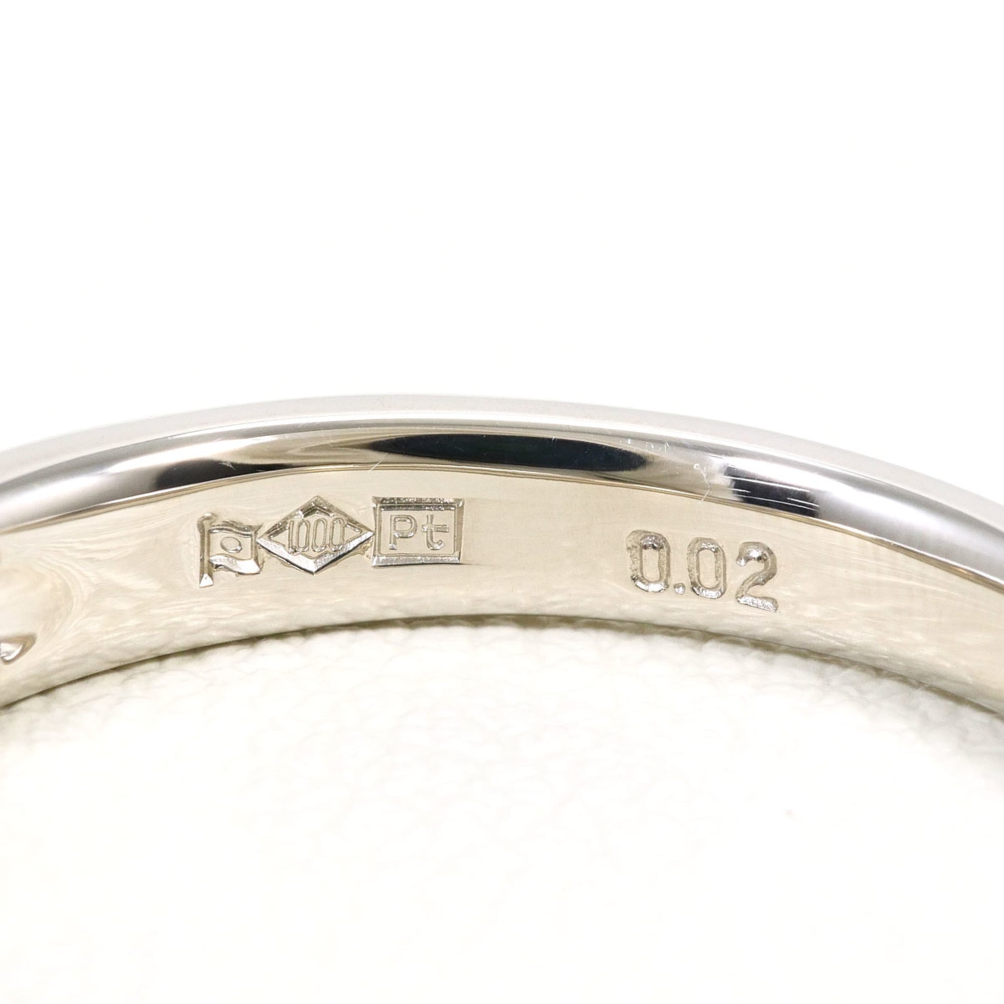 Celine PT1000 Platinum Ring, 1 Ruby (0.02ct), Total Weight 5.3g, Like New Condition — Like New