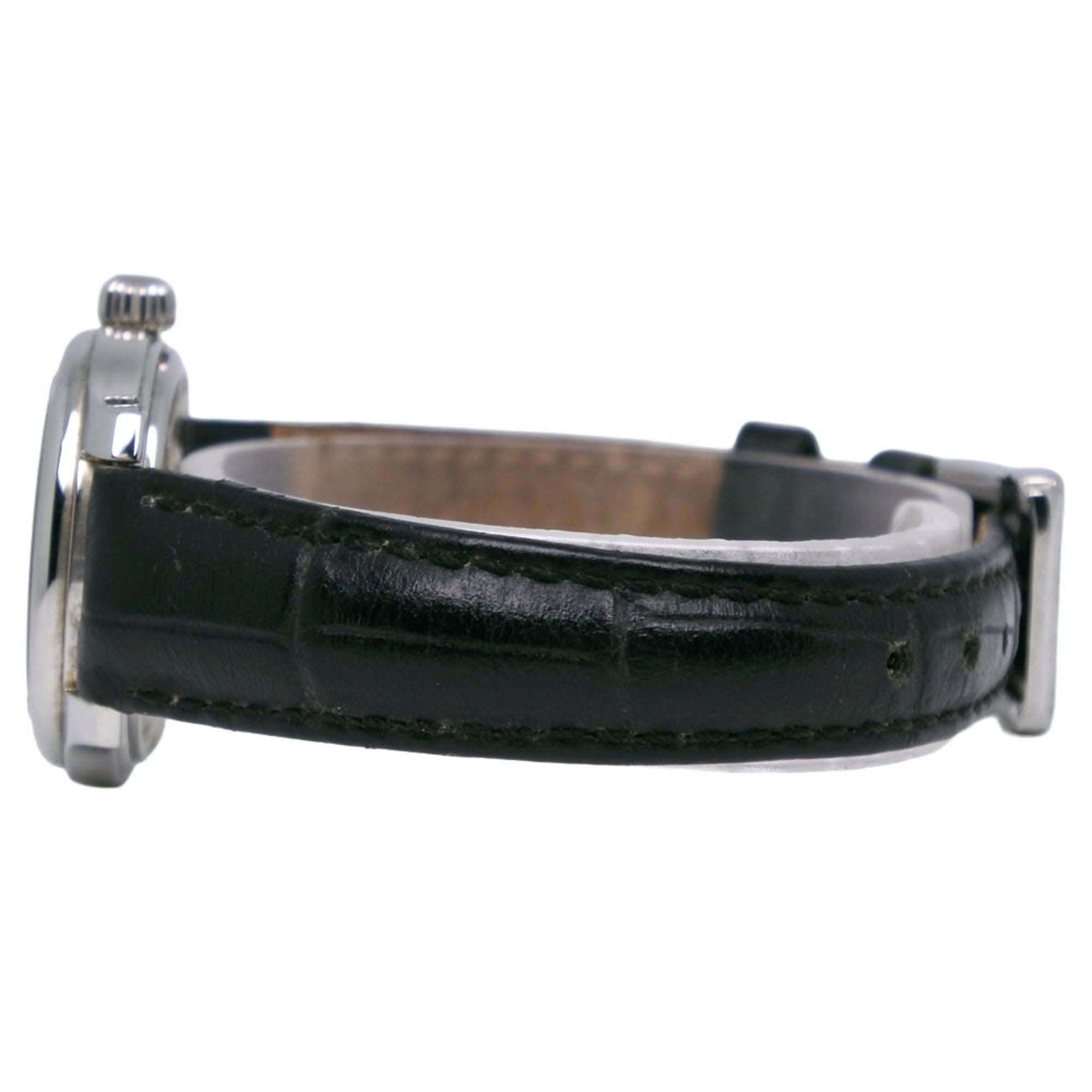 Fendi Olologi Women's Watch, 210L Stainless Steel x Leather Strap, Quartz Analog, Black Dial, Women's — Good