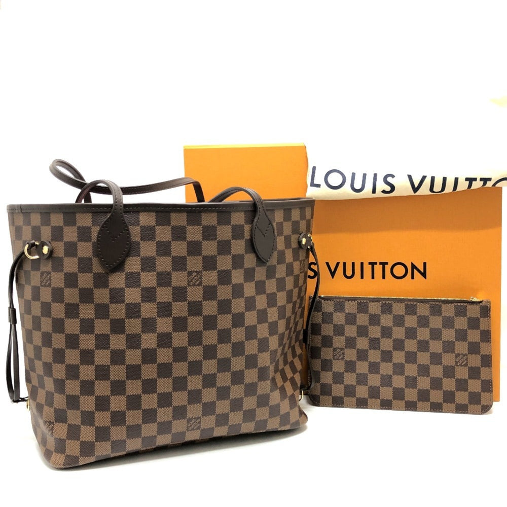 LOUIS VUITTON Louis Vuitton N40599 Neverfull MM Tote Bag Damier Canvas Women's Ebene Brown — New - Store Return