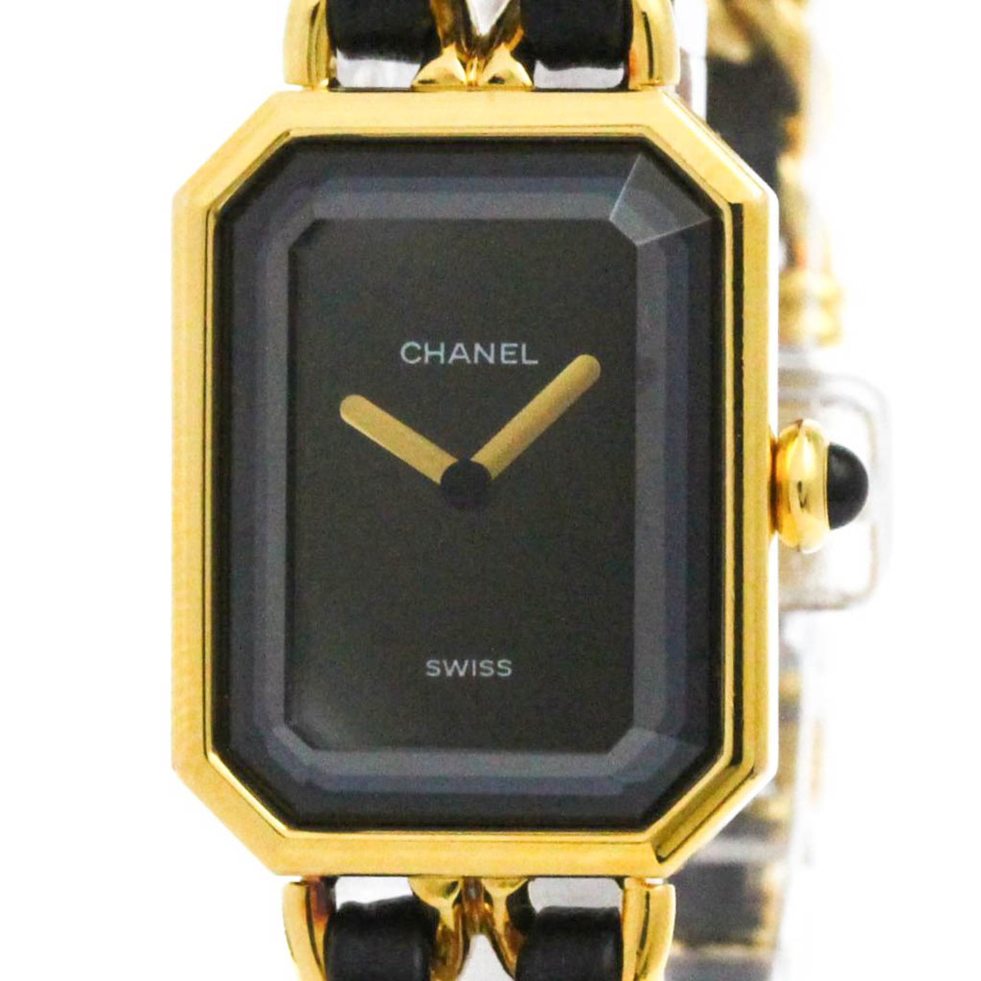 CHANEL Premiere Size L Gold Plated Quartz Ladies Watch H0001 BF582982 — Good