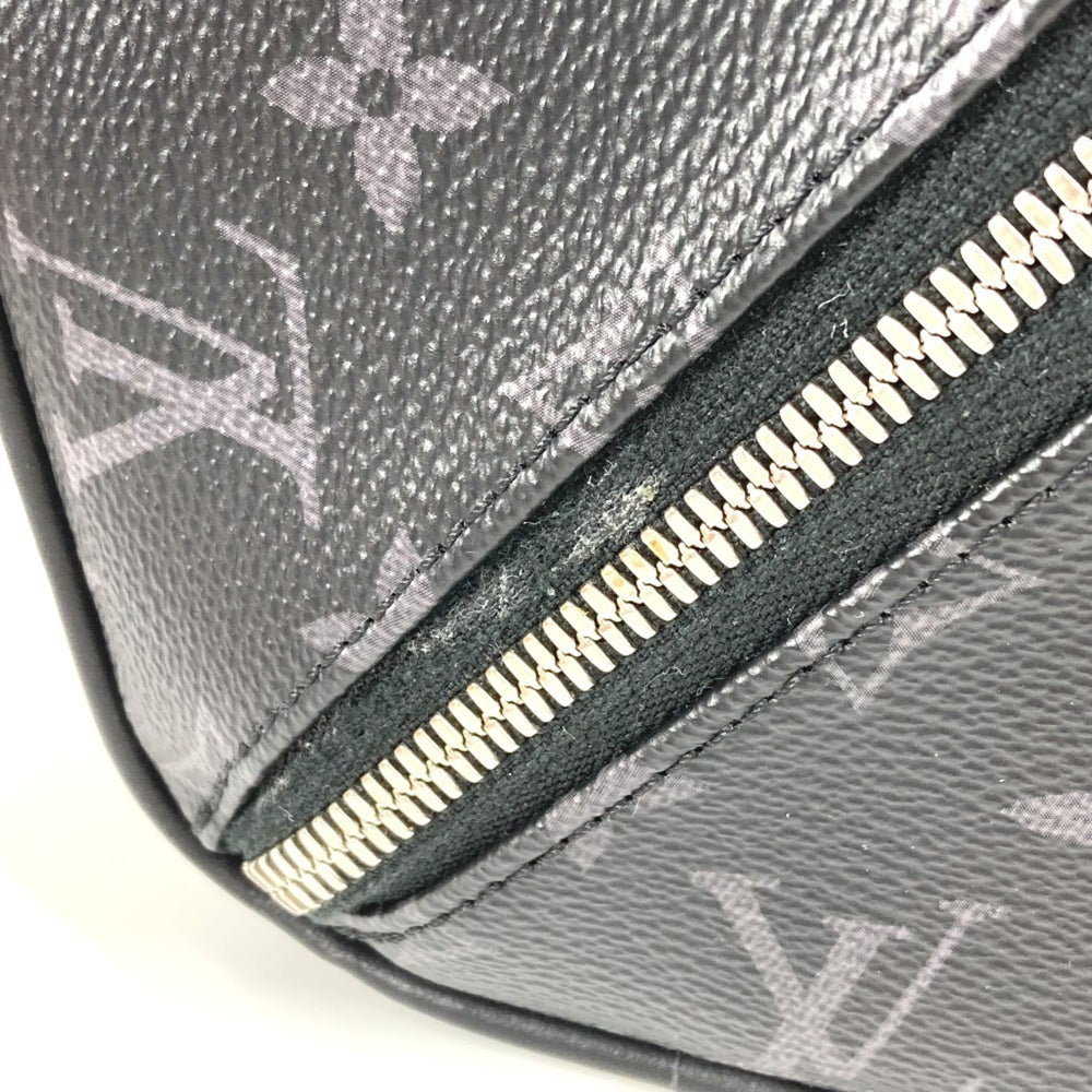LOUIS VUITTON M11508 Monogram Eclipse Toiletry Bag, Pouch, Second Clutch Handbag, Canvas, Men's, Black — Like New