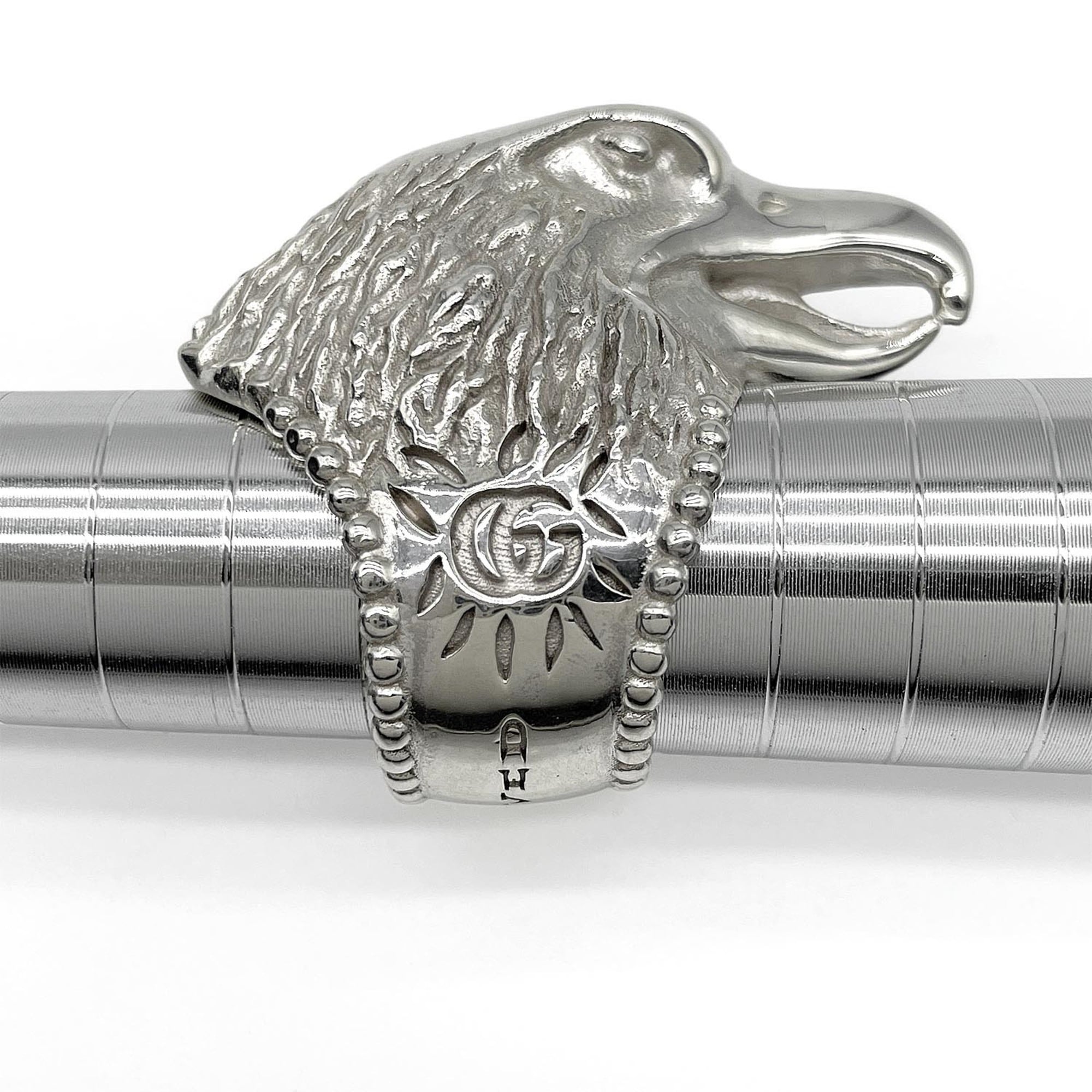 GUCCI Anger Forest Eagle Ring, SV925, 7791, Silver, Men's — Like New