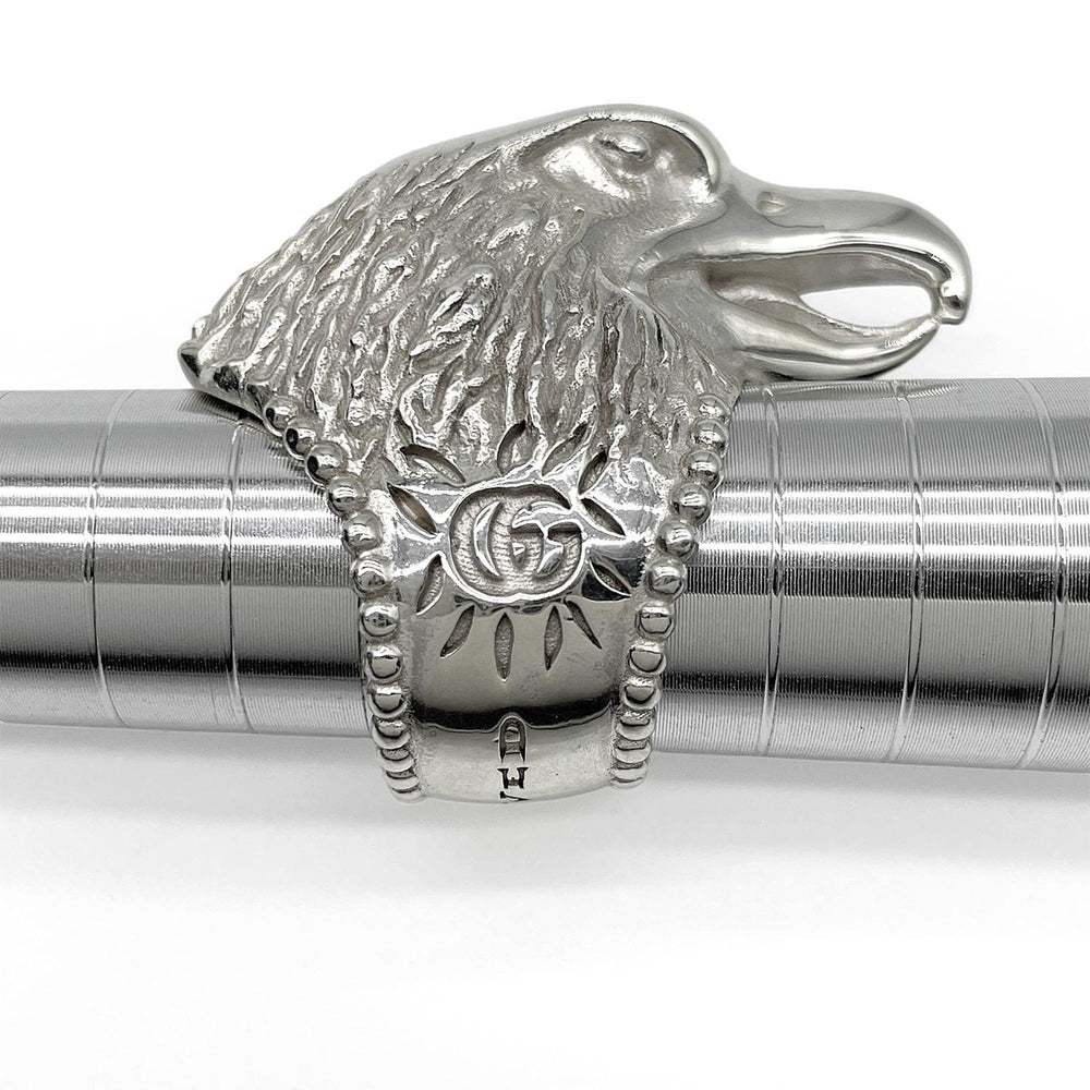 GUCCI Anger Forest Eagle Ring, SV925, 7791, Silver, Men's — Like New