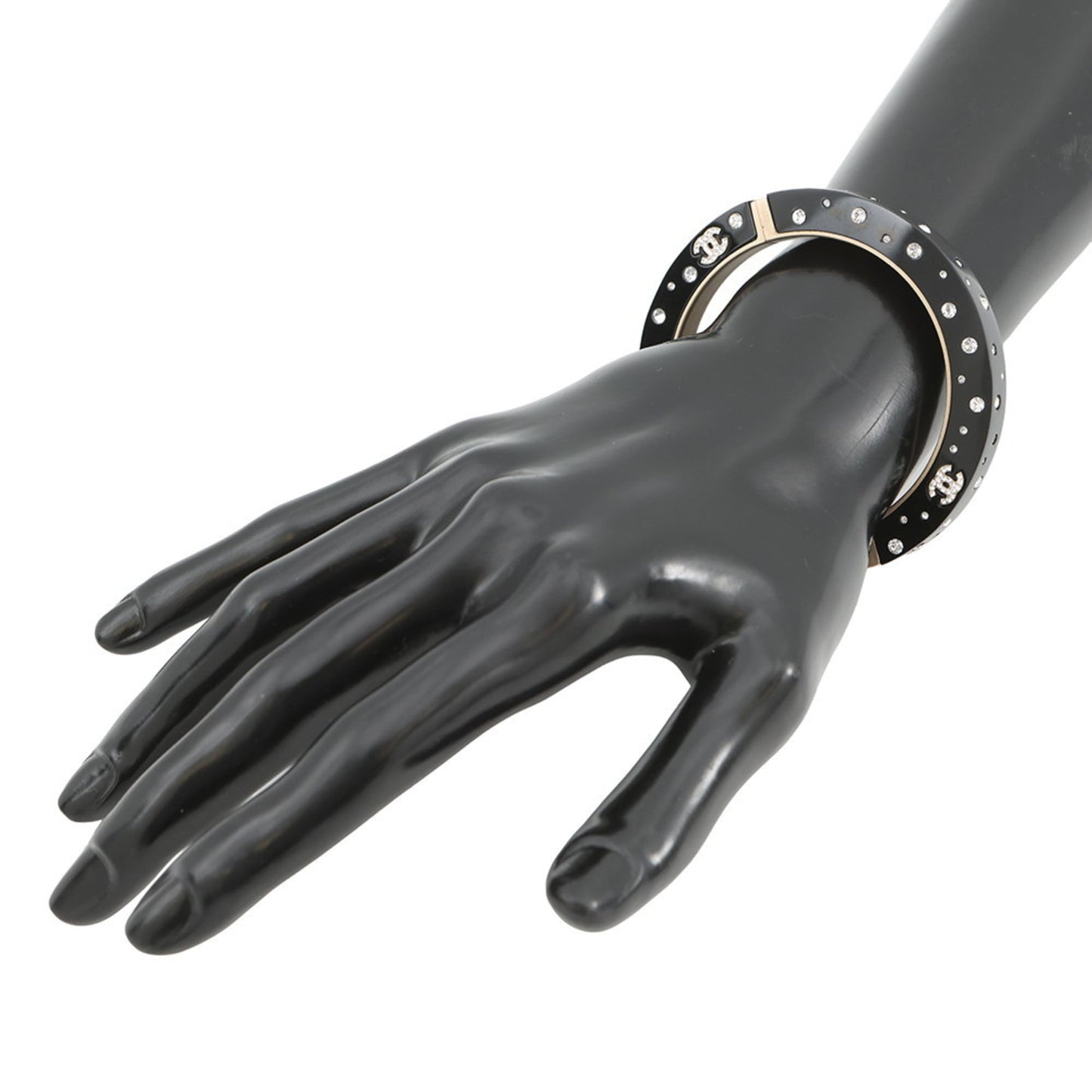 Chanel Coco Mark Rhinestone Bangle 09P CHANEL