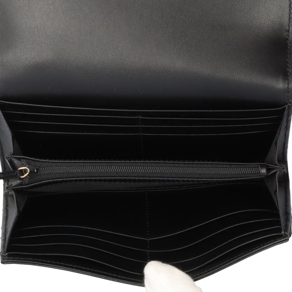 Pre-owned Gucci Continental Wallet GG Marmont Leather Long 443436 Women's