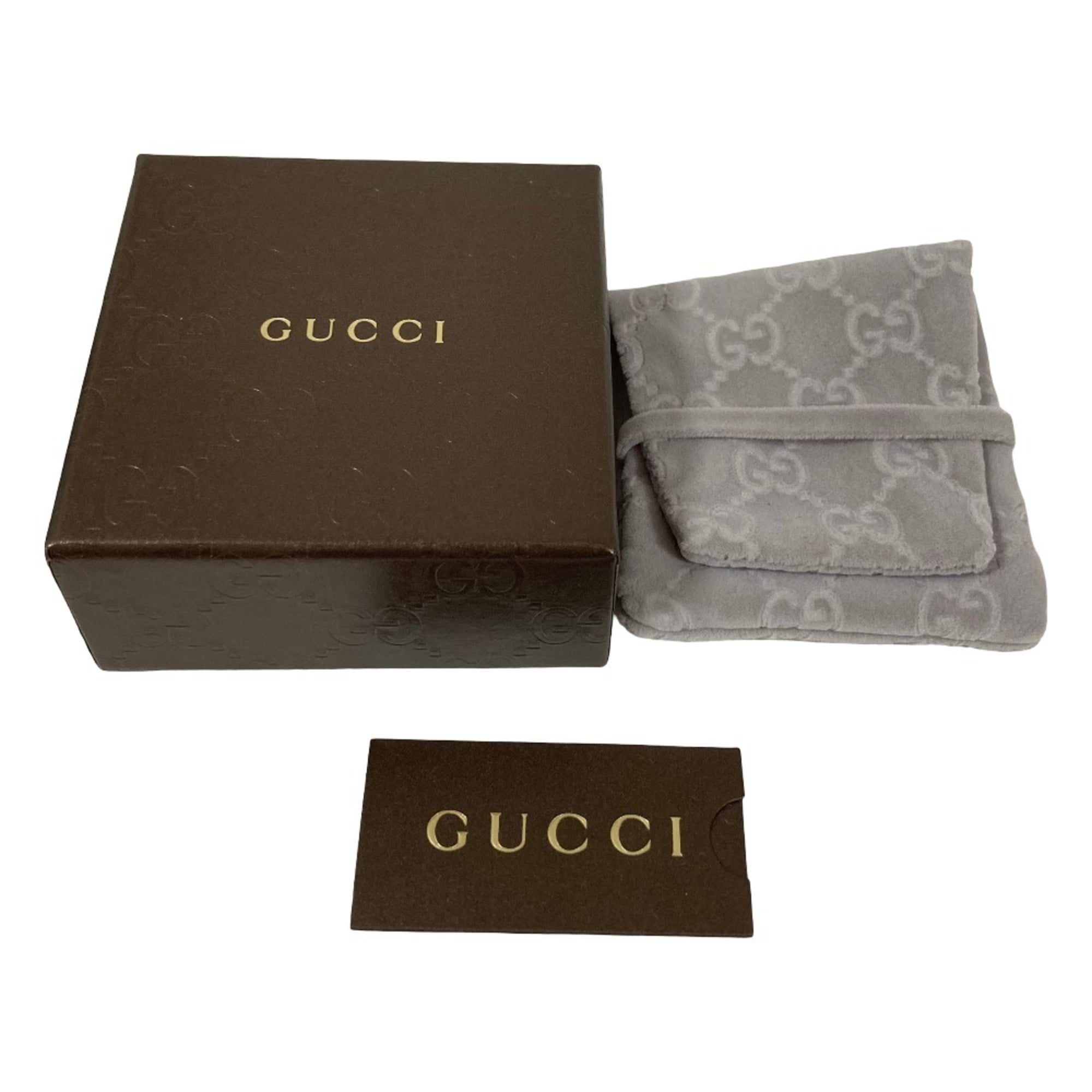 GUCCI Interlocking G Script Logo Ring, 925 Sterling Silver, Size 2, Men's — Like New
