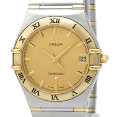 OMEGA Constellation 18K Gold Steel Quartz Mens Watch 1312.10 Polished — Very Good