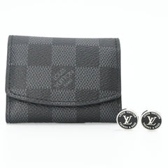 LOUIS VUITTON LV Award Cufflinks for Men, Black and Silver, M00912 — Like New