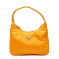 Prada nylon hobo mini handbag in orange