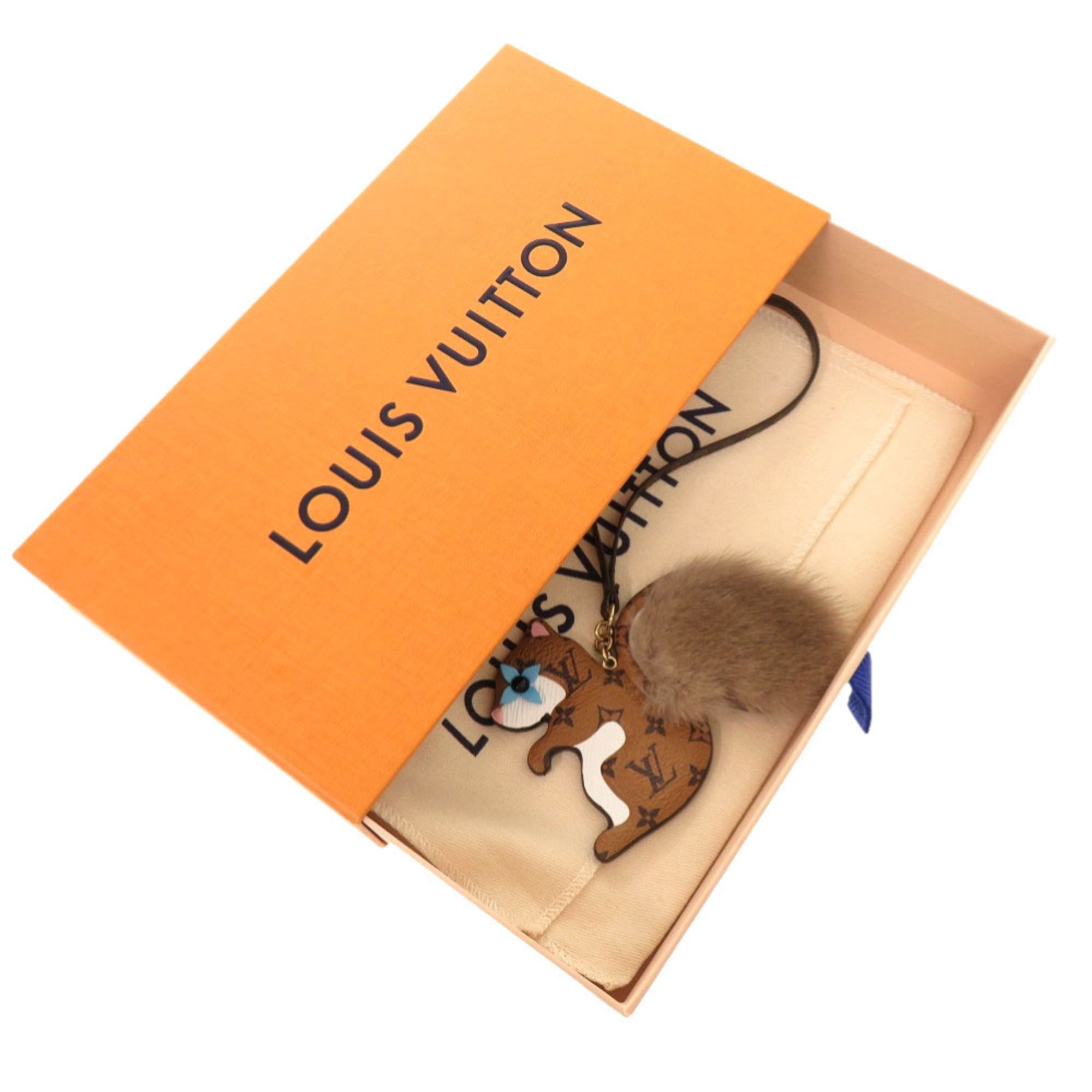 Unused Louis Vuitton accessory bag charm, Squalol LV Furry Friend Monogram M03218, mink squirrel 1515 LOUIS VUITTON — New - Store Return