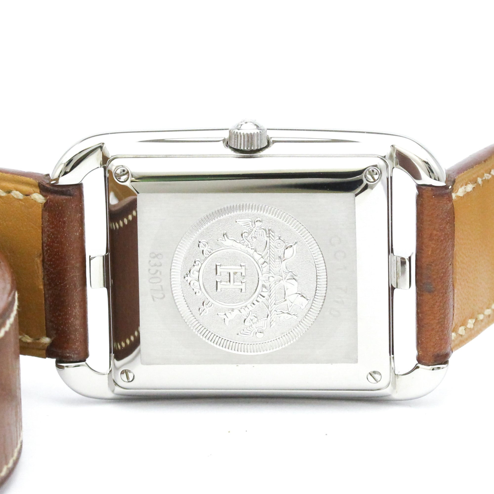 HERMES Cape Cod Double Tour Steel Automatic Mens Watch CC1.710 Polished — Very Good