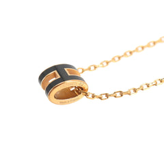 Hermes Mini Pop H Necklace, Black and Gold — New - Store Return