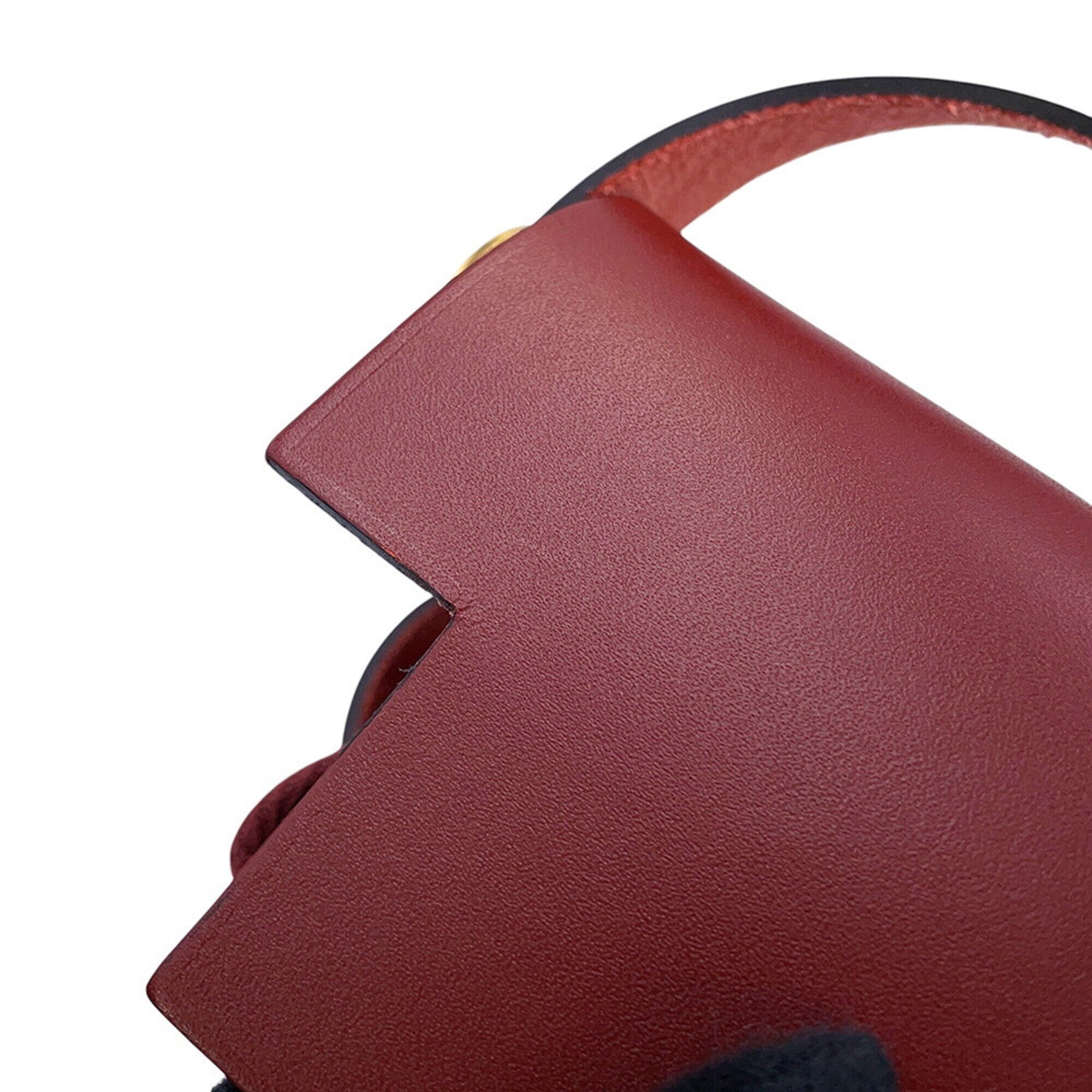 Hermes Shoulder Bag Herbag Zip Mini Rouge H Toile Military Vache Hunter K Stamp HERMES Handbag — Like New