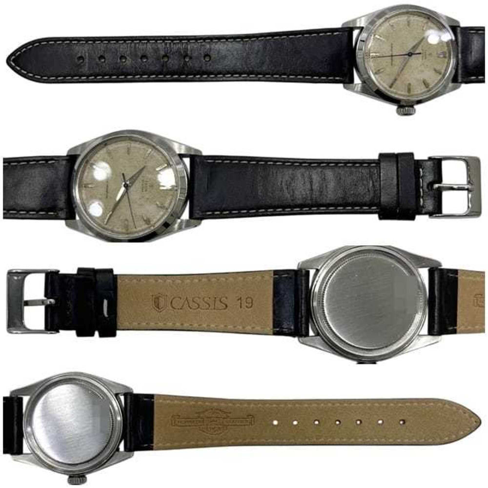 Tudor Oyster Watch, Beige, Silver, Brown, 7934, Manual Winding, Overhauled, Stainless Steel, Leather Strap, 216*** TUDOR — Good