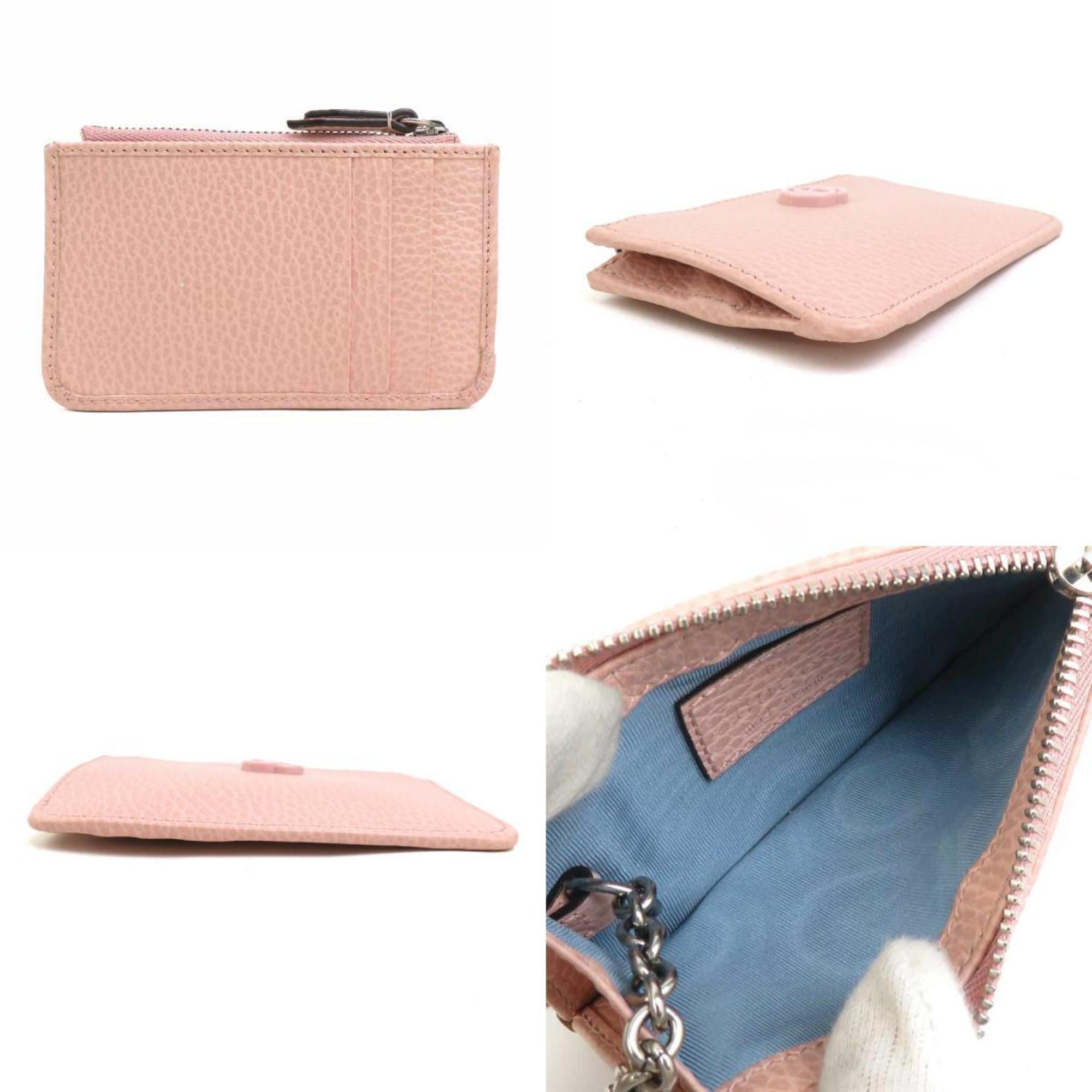 Gucci wallet, coin purse, leather, pink, women's, 701070 56497a