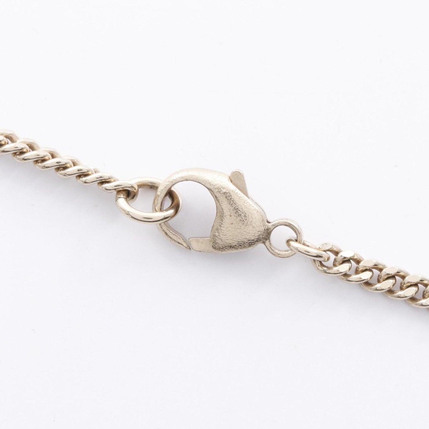 CHANEL Coco Mark Ribbon Necklace GP (Gold Plated) Women's Gold