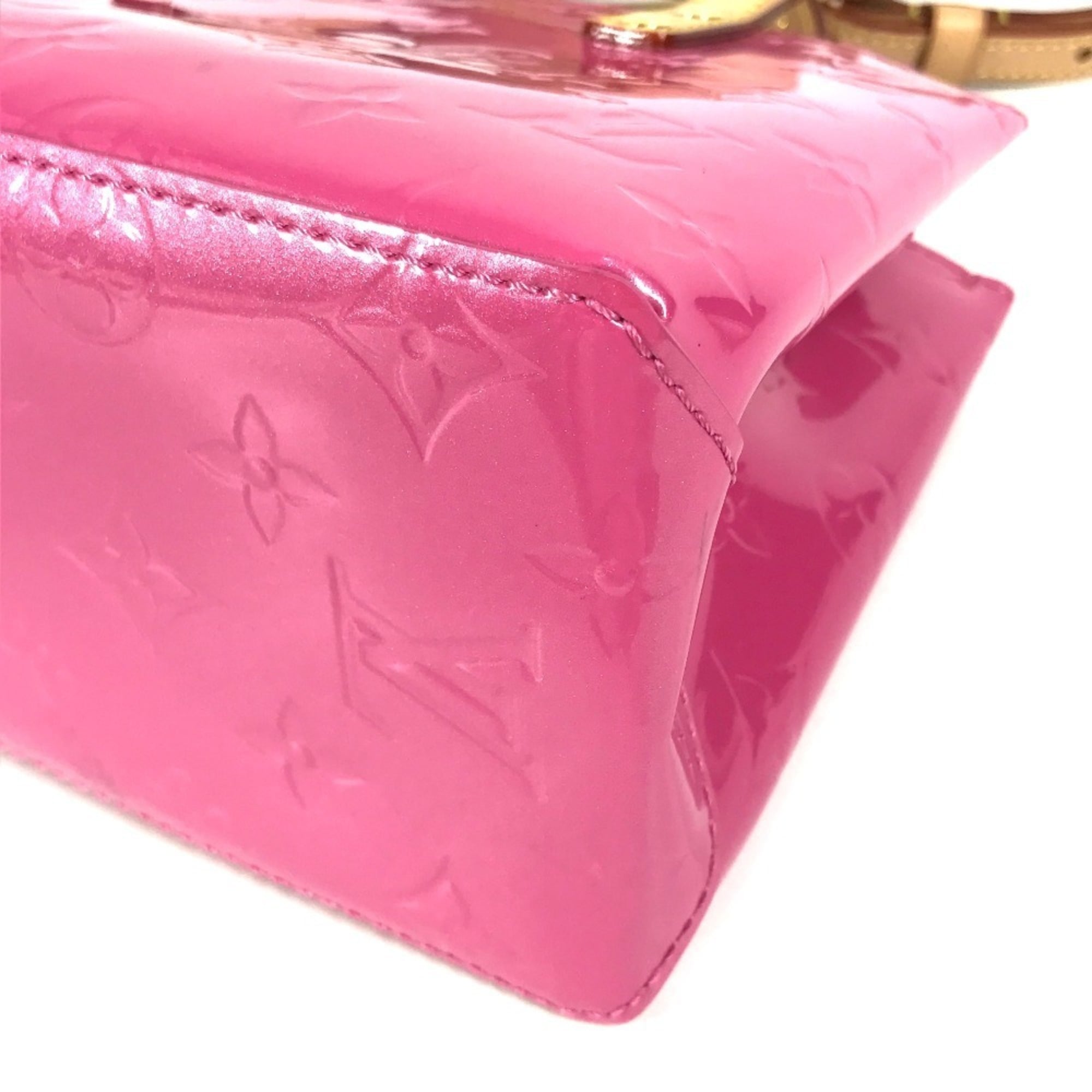 LOUIS VUITTON M24028 Monogram Vernis LV Remix Lead PM 2-Way Bag, Tote Handbag, Shoulder Vernis, Women's, Neon Pink — Like New