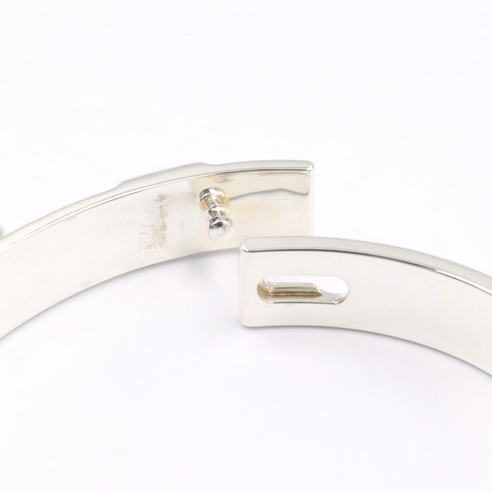 Hermes HERMES Corriendo Cyan Bracelet PM LG Bangle Accessory Silver 925 Women's Tone H115424B 00ST — Like New