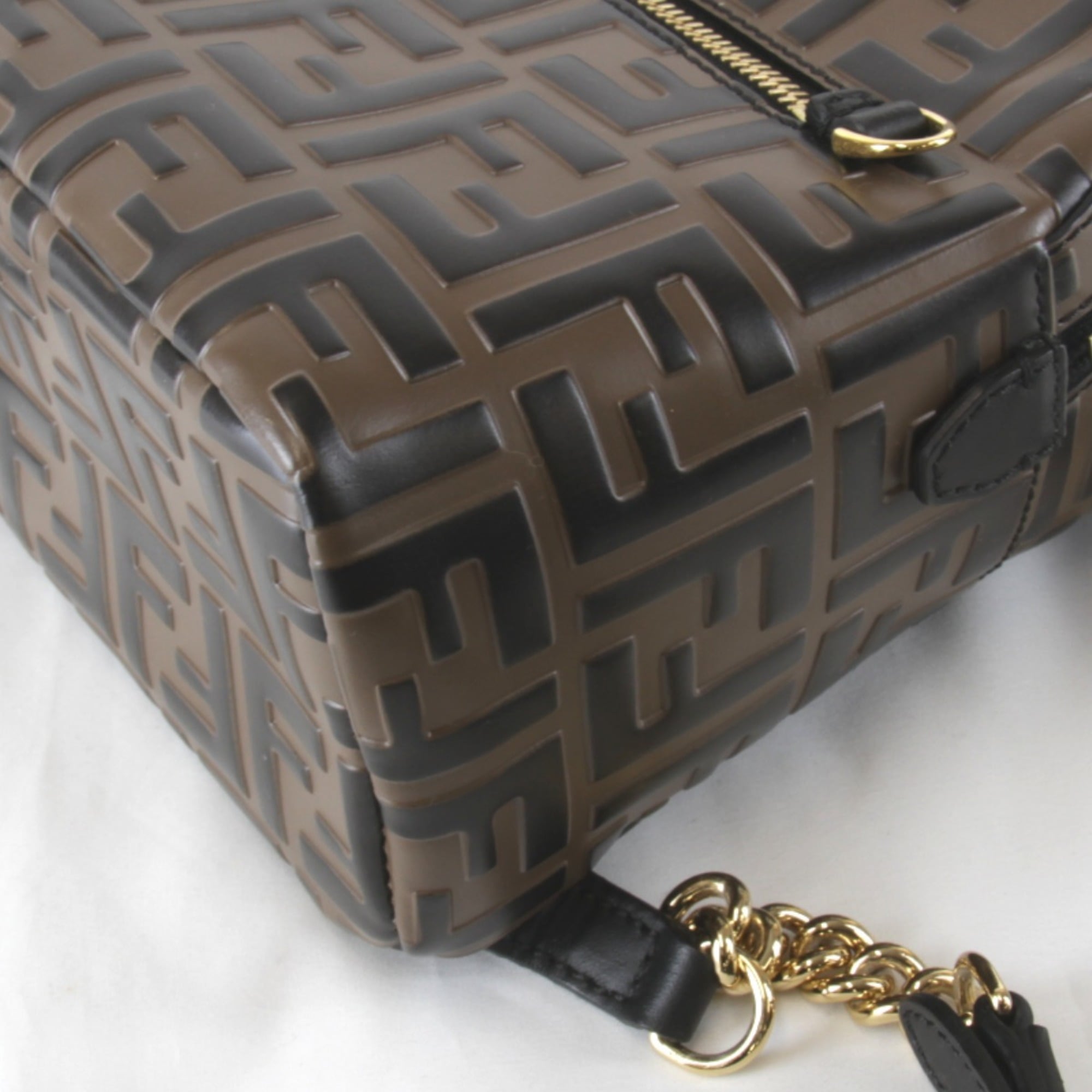 FENDI Zucca 8B2038 Backpack/Daypack Leather Brown