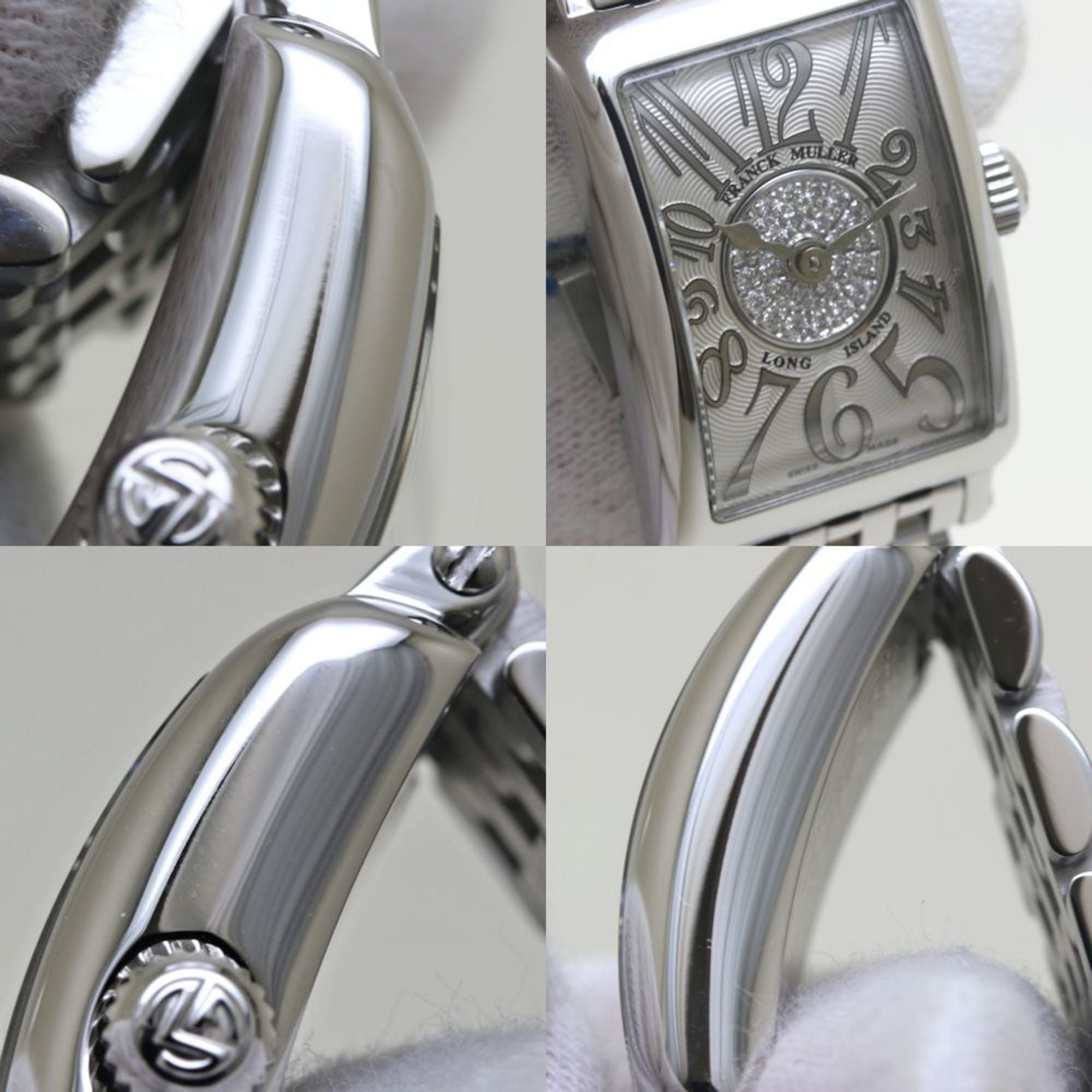FRANCK MULLER Long Island Petite Pastille 802QZRELCD1P Diamond Stainless Steel Women's Watch 39899 — Very Good