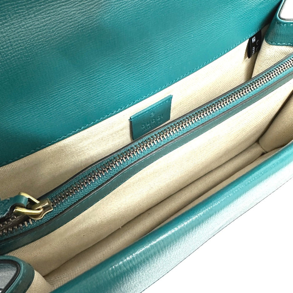 Gucci 400249 Bicolor Chain shoulder Shoulder Bag blue Green — Like New
