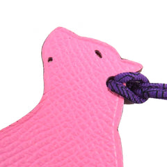 HERMES Petit H Beaver Epsom Togo Bag Charm in Pink and Orange, with Box, Women's, Very Popular — Like New