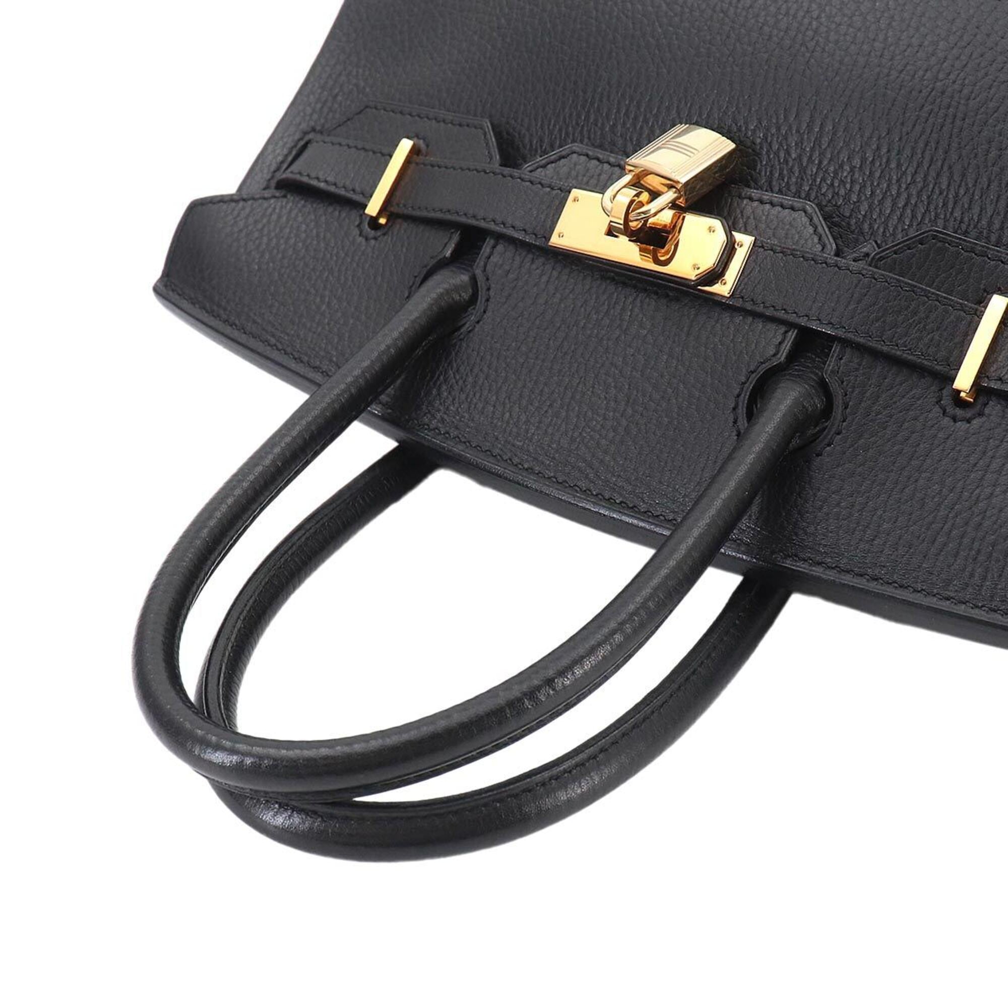Hermes Birkin 30, Ardennes, Black, Handbag, □B stamp, 1998 production, Gold hardware — Like New