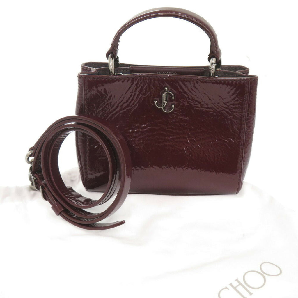 Jimmy Choo Varenne Patent Leather Bordeaux Handbag/Shoulder Bag 0026JIMMY CHOO