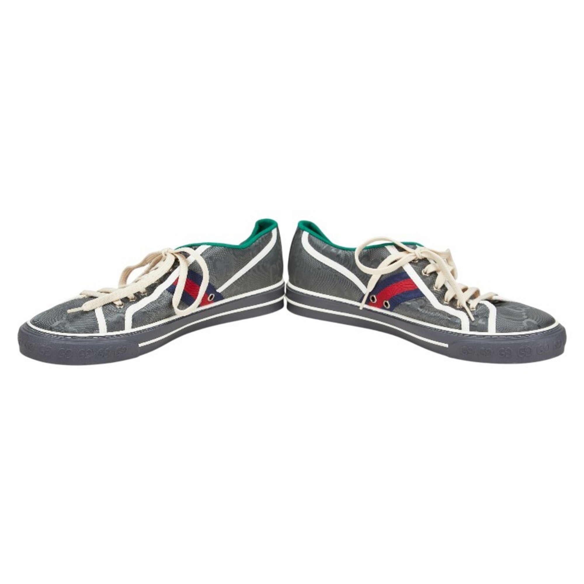 Gucci Webline Tennis 1977 Sneakers, Size 11, Grey and Multicolor Canvas, Men's, GUCCI