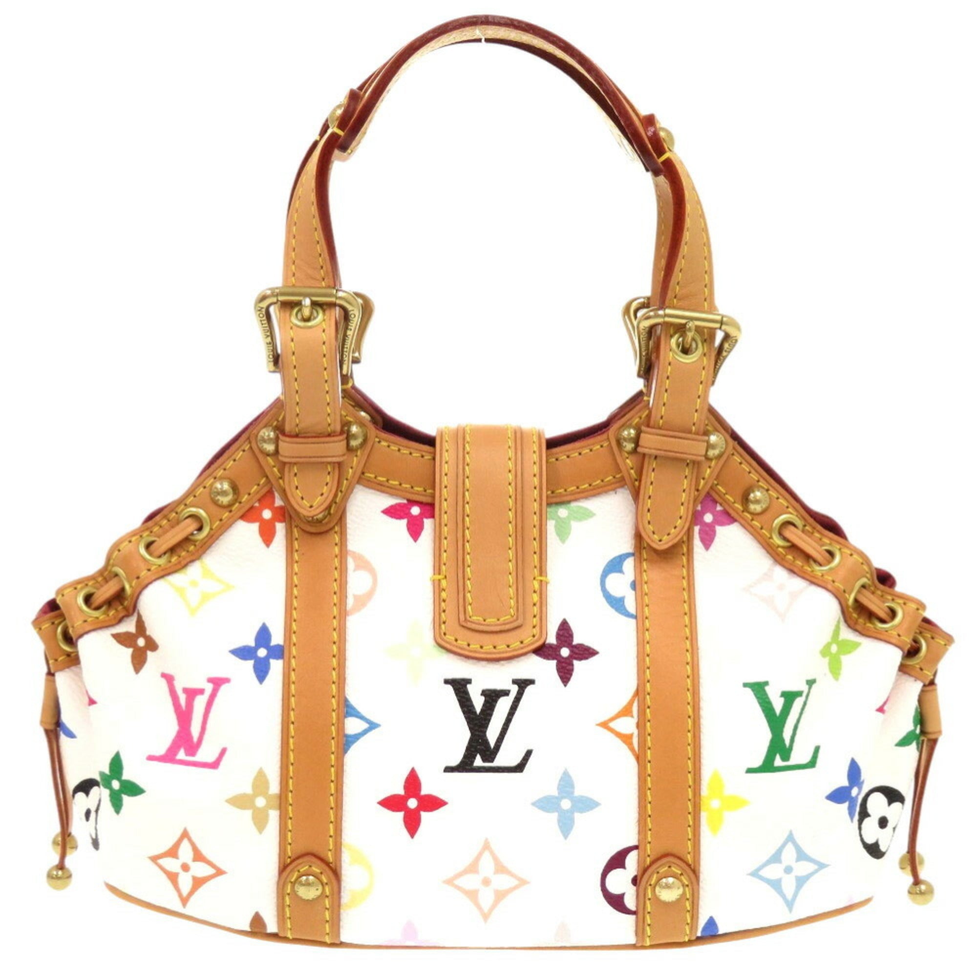 Like new Louis Vuitton Teda PM Monogram Multicolor Blanc M92348 Handbag LV 1372 LOUIS VUITTON — Like New