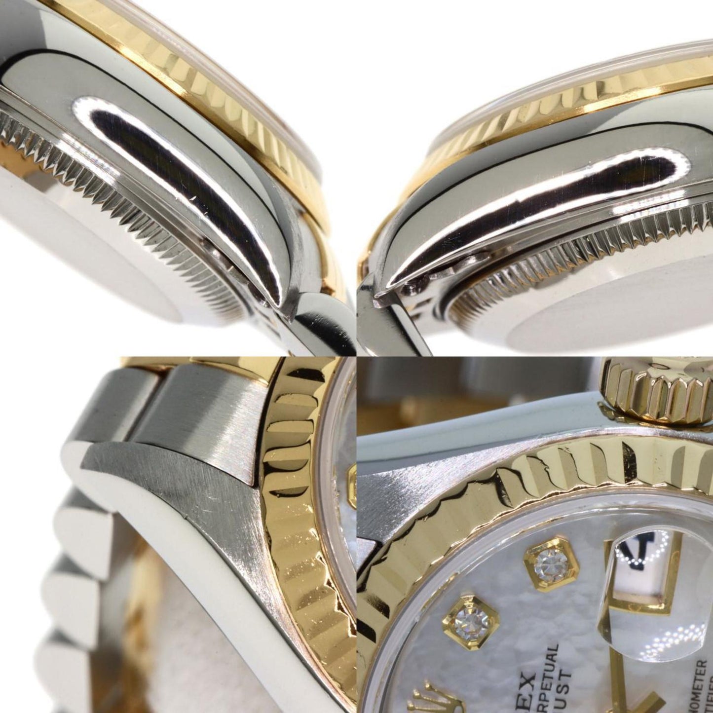 Rolex 79173NG Datejust 10P Diamond Watch Stainless Steel SSxK18YG Ladies ROLEX