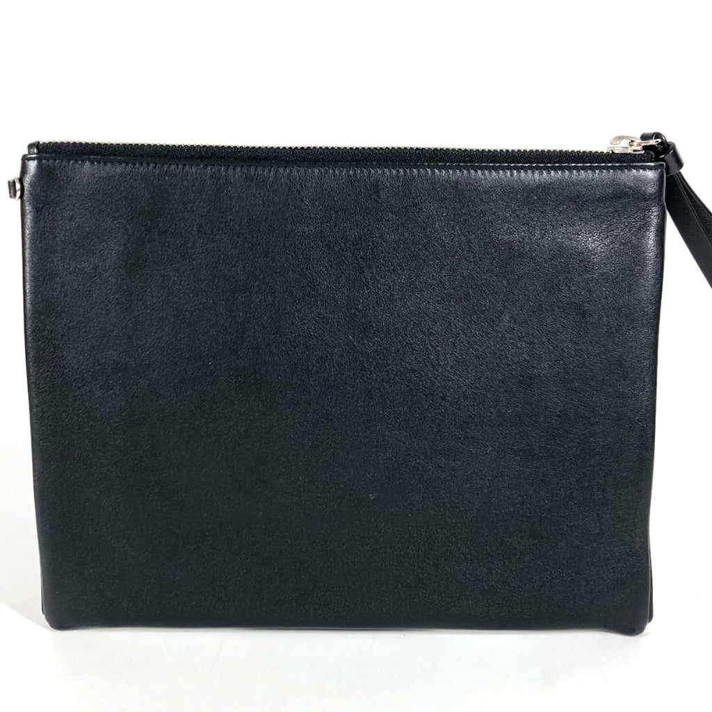 Christian Dior Dior logo bag, second pouch, clutch leather, men's and women's, black