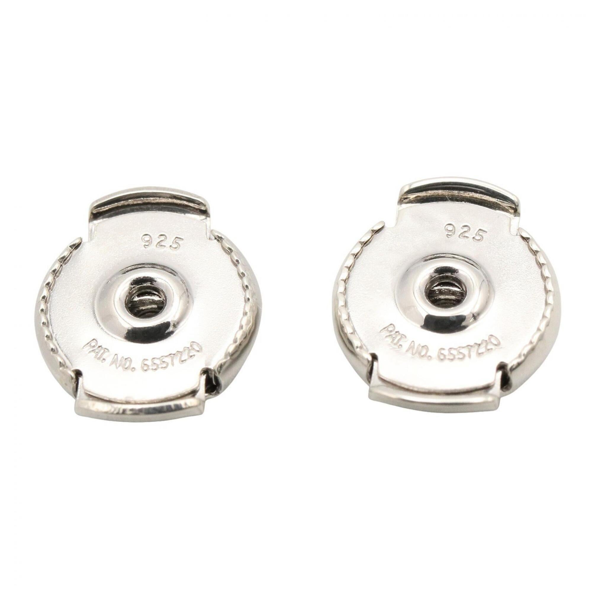 Hermes Loop MM Earrings, Sterling Silver 925, Women's Tone — Like New