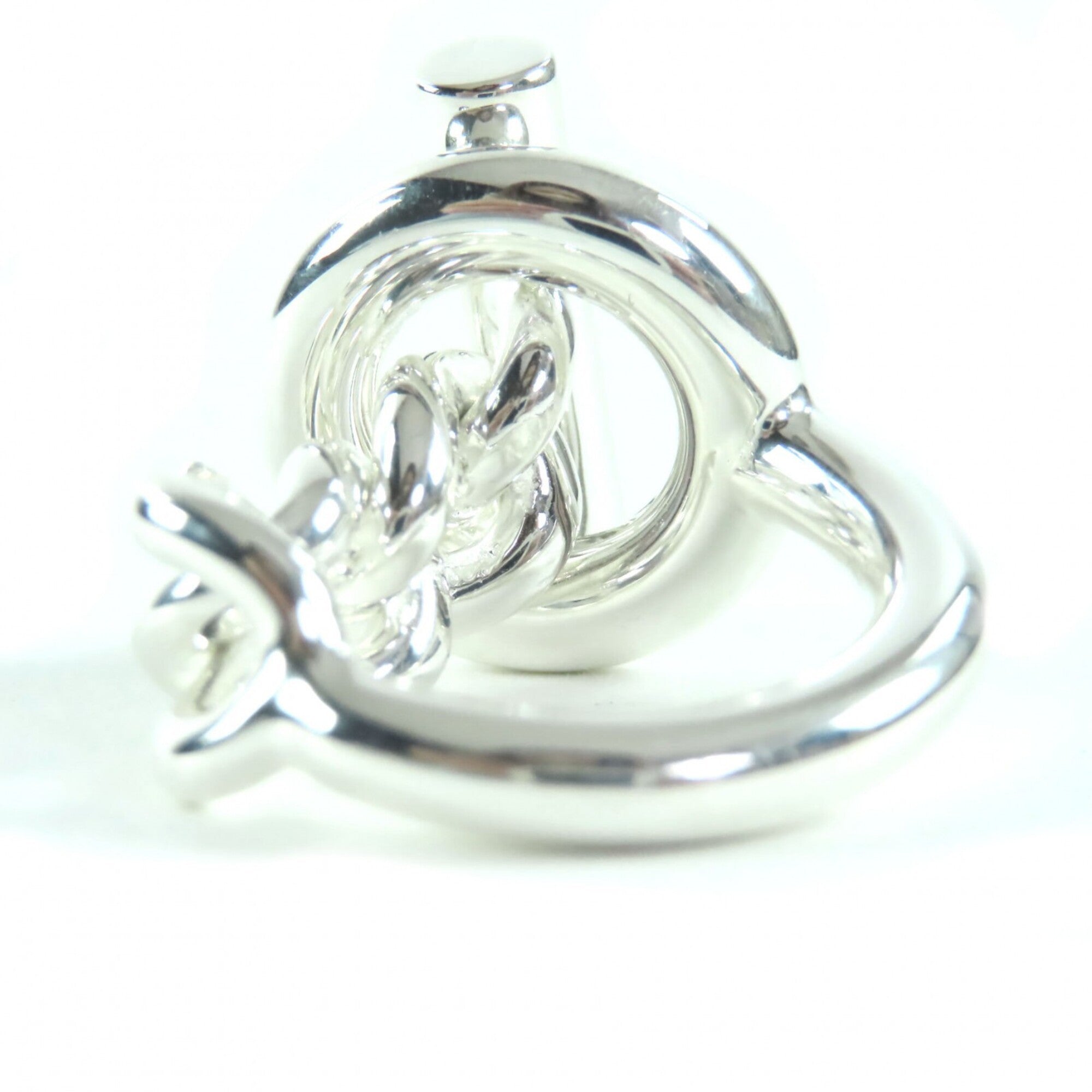 HERMES Croisette Ring, AG925, 2023 model, Silver, Size 49 (equivalent to Japanese size), Made in Italy, Weight: 15.7g — Like New