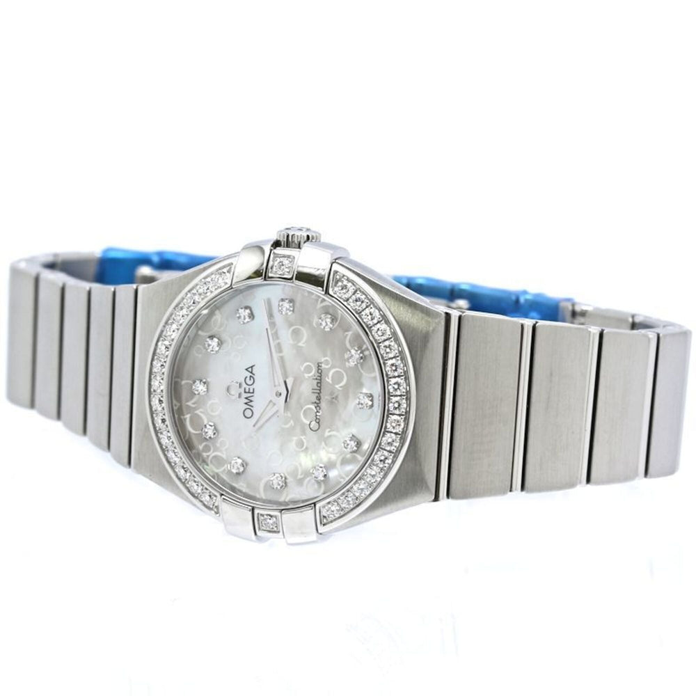 OMEGA Constellation Brushed Diamond Bezel 12P 123.15.27.60.55.005 Women's Watch Stainless Steel 40517 — Very Good