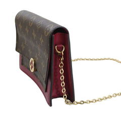LOUIS VUITTON Chain Wallet Shoulder Bag Monogram Portefeuille Flore M67404 Women's KM3319 — Like New