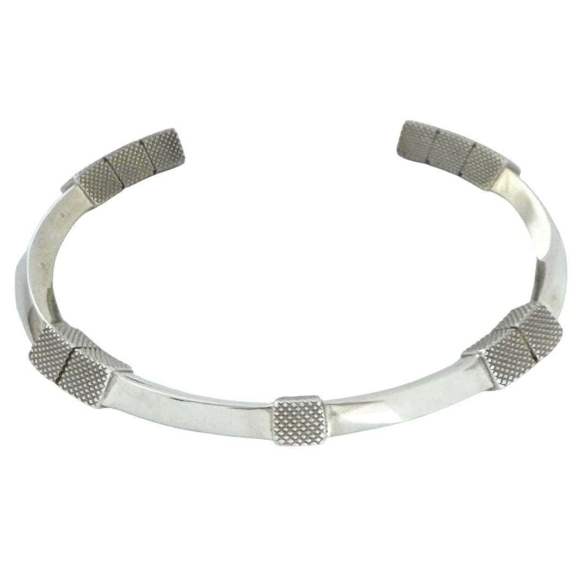 Bottega Veneta Men's and Women's Bangle Cuff Bracelet, Silver, Size M — Like New