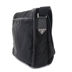 Prada PRADA Shoulder Handbag Nylon Saffiano Leather Nero Black V166 Messenger Bag — New - Store Return