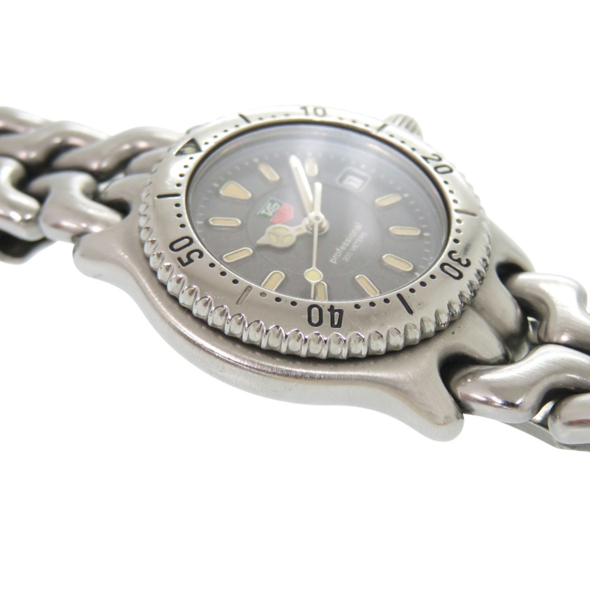 TAG Heuer Cell Date WG1313-2 Stainless Steel Gray Quartz Watch 0667TAG HEUER — Good