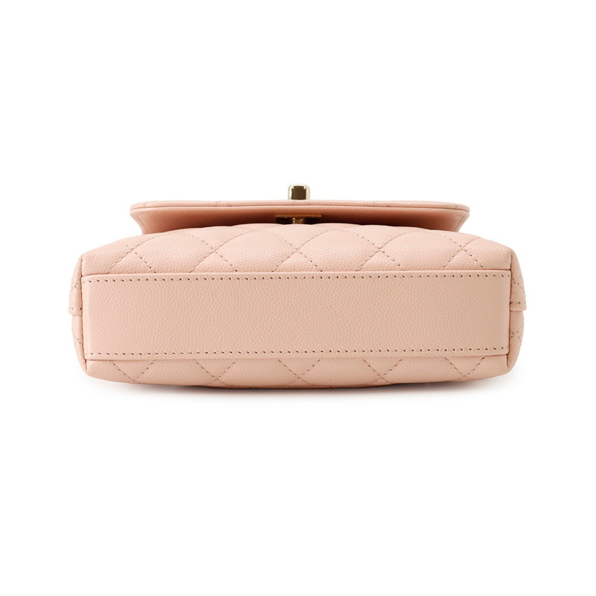 Chanel Matelassé Mini Handbag with Coco Handle, Caviar Skin, AP4244, 2-way Chain Shoulder Bag, for Women, CHANEL — Like New
