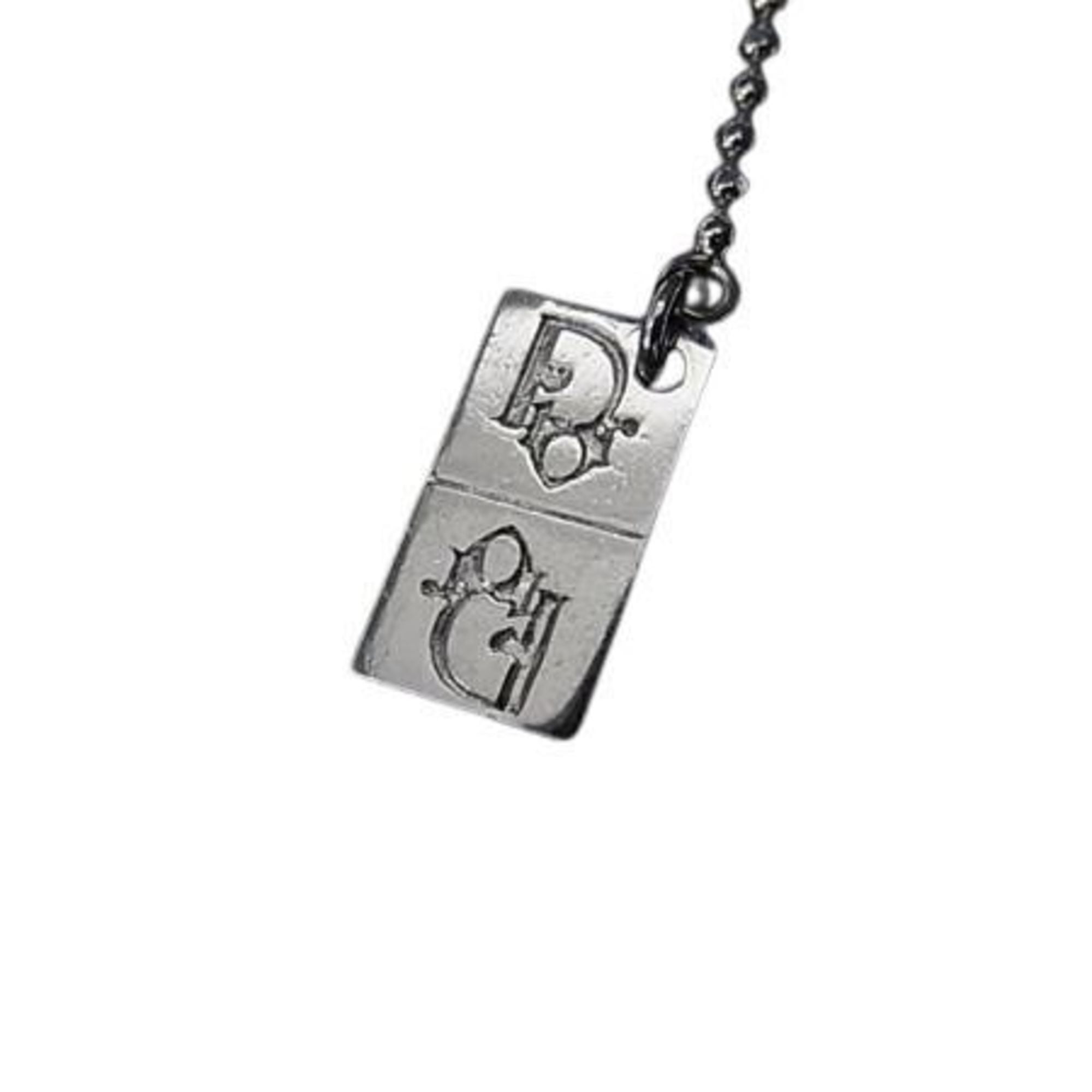 Christian Dior Silver Metal Dice Hook Earrings for Women