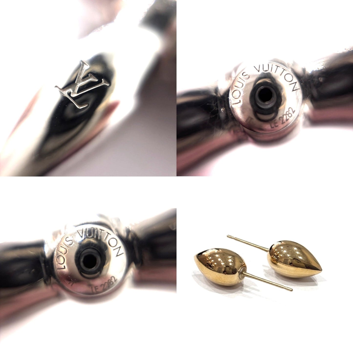 Louis Vuitton Louisette Gold Flower Motif Earrings for Women M80268 LOUIS VUITTON