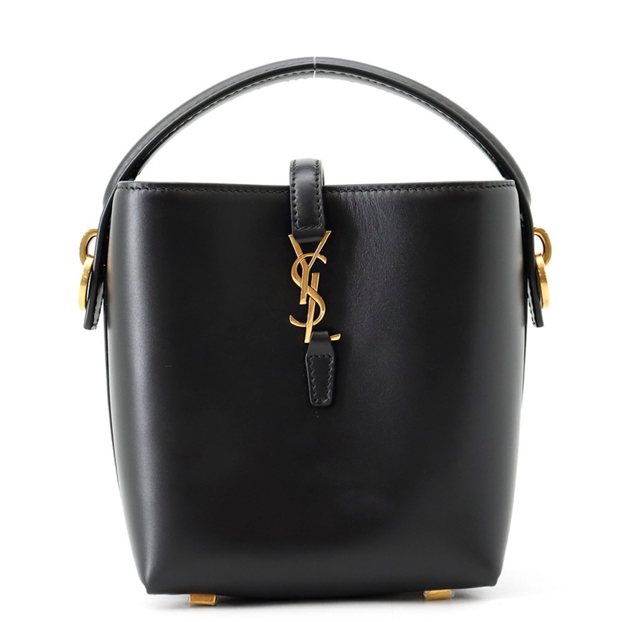 Yves Saint Laurent Saint Laurent Paris Handbag LE 37 Mini Bucket Bag Calf Leather 765870 SAINT LAURENT PARIS Black 2-way — Like New