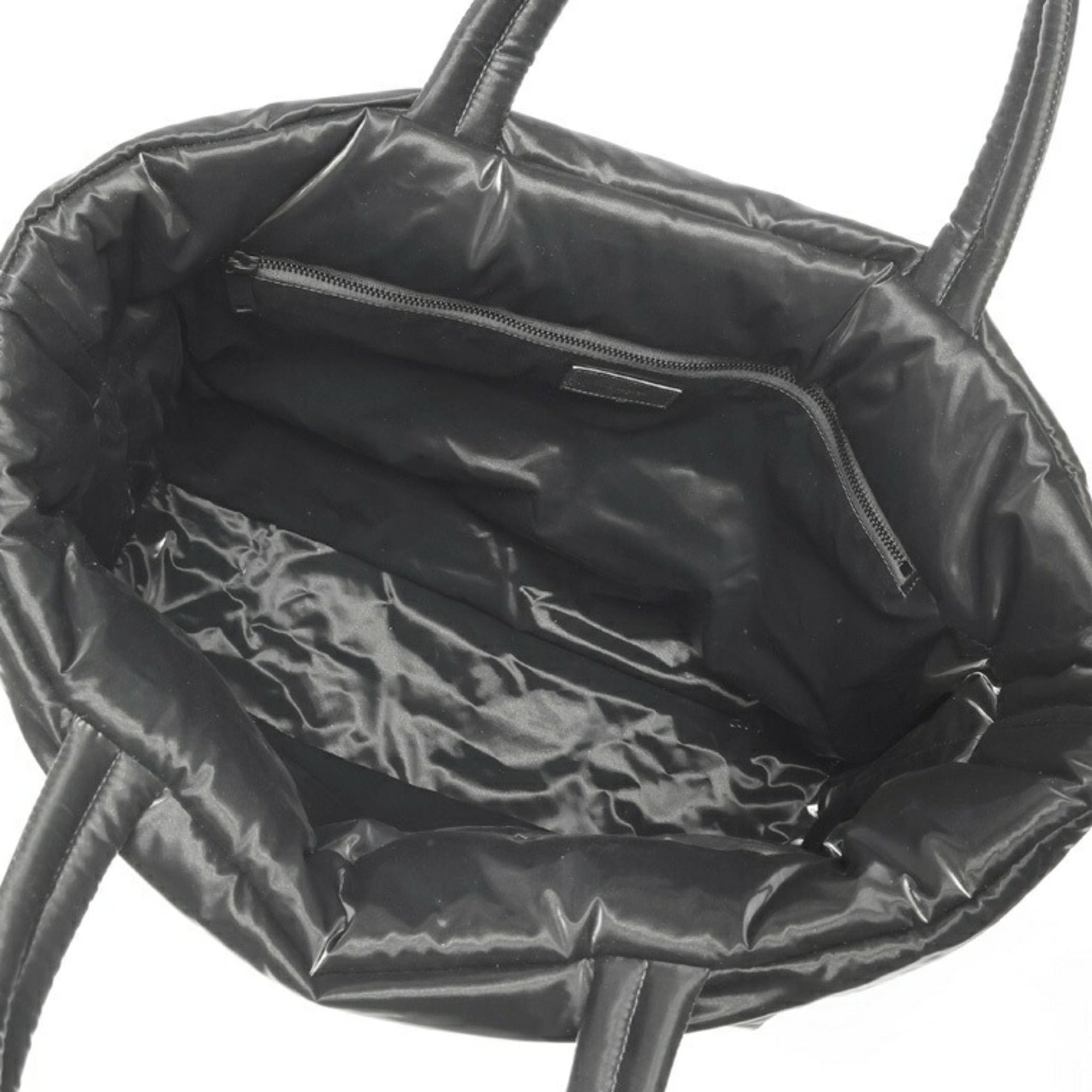 Saint Laurent Wide Puffer Tote Bag 756269, Nylon, Black — Like New