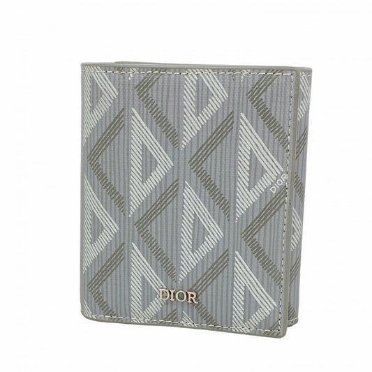 Christian Dior Tri-fold Wallet Gray Women's