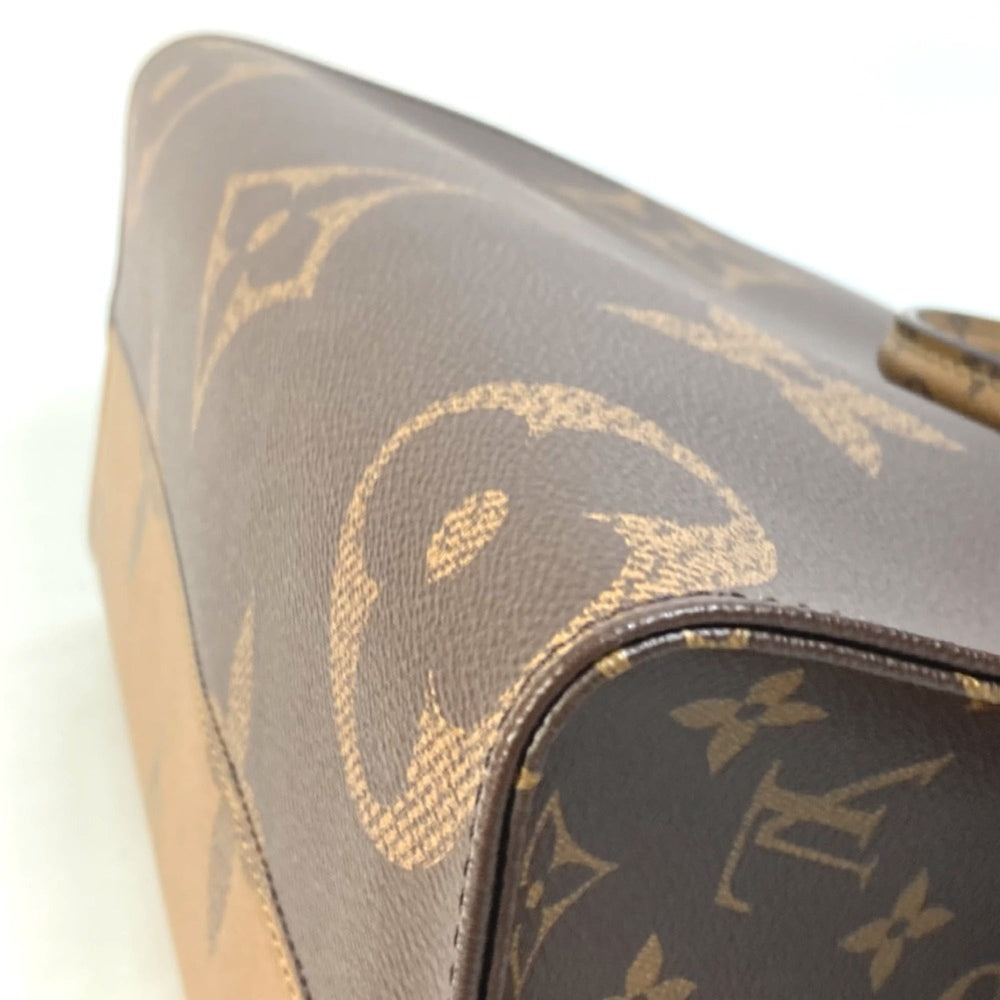 LOUIS VUITTON Monogram Giant On the Go MM 2-Way Shoulder Bag/Tote Bag (M45321) in Canvas, Brown, Like New — Like New