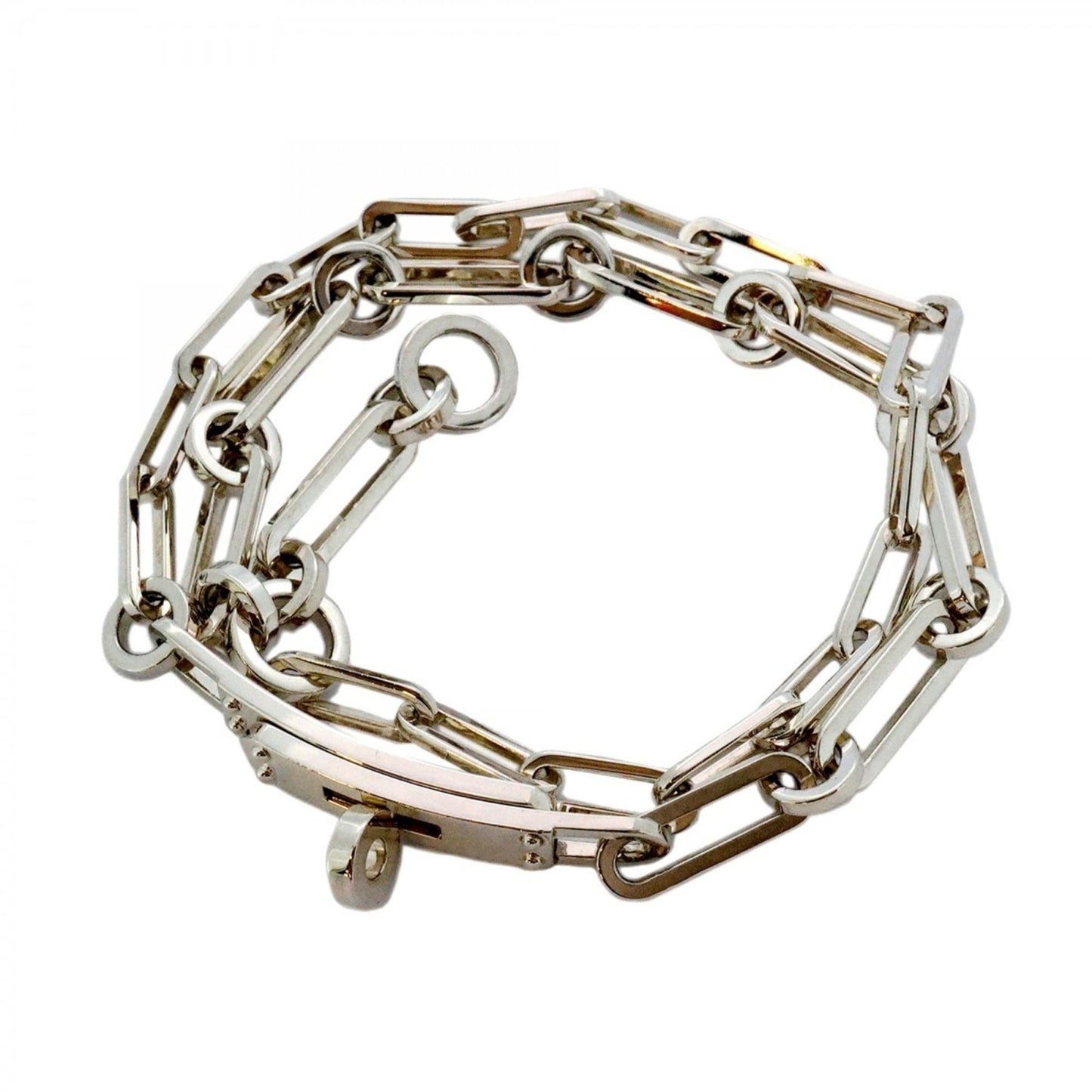 Hermes Hermès Kelly Chaine Double Tour Bracelet in 925 Sterling Silver for Men and Women